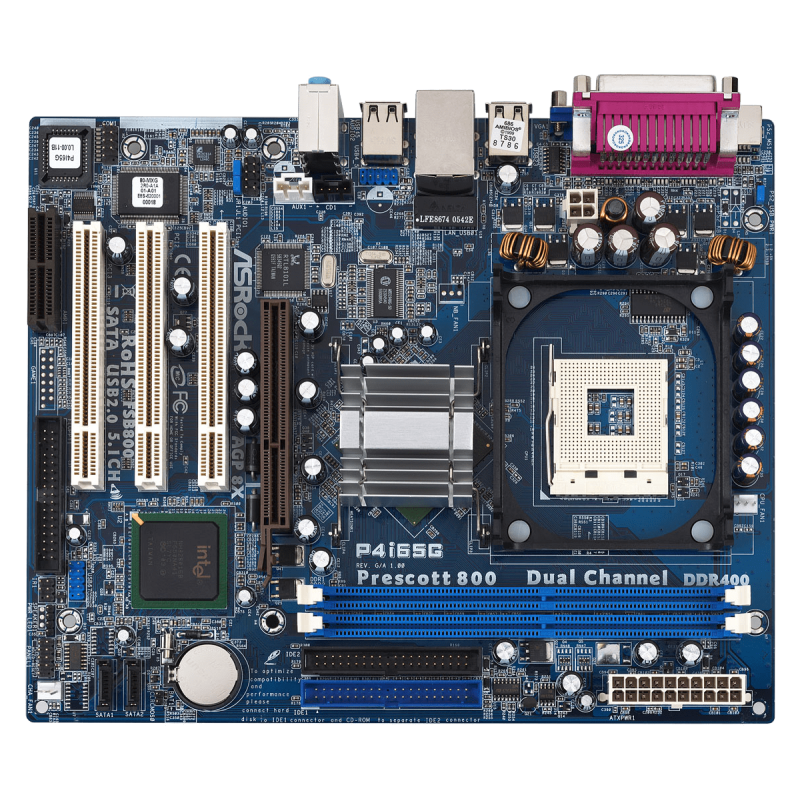 Motherboard ASRock P4I65 - Socket 478, DDR Dual Channel, Intel® Pentium® 4 / Celeron® D